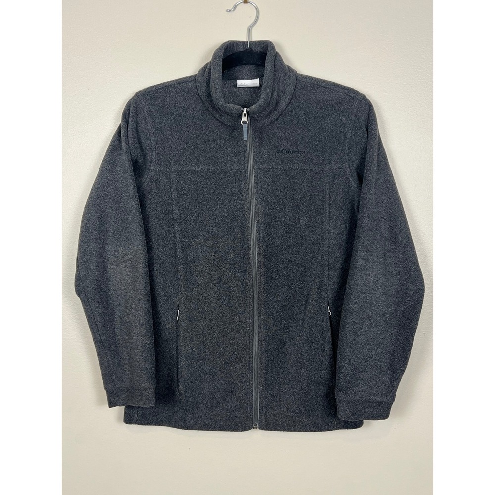 Columbia Boys Large 14/16 Full Zip Fleece Jacket Charcoal Gray RN 69724 CA 05367